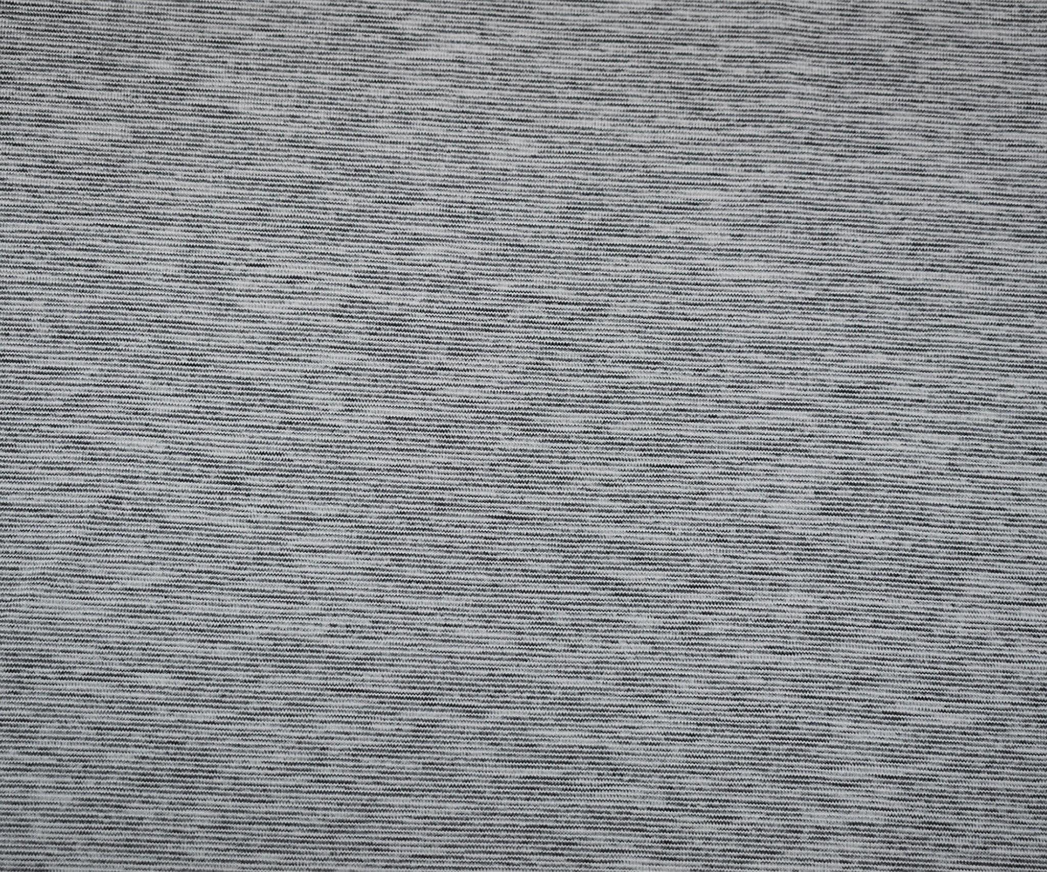 Black-White-Gray Poly Stretch Spandex Slub Jersey Knit Fabric - Image 2