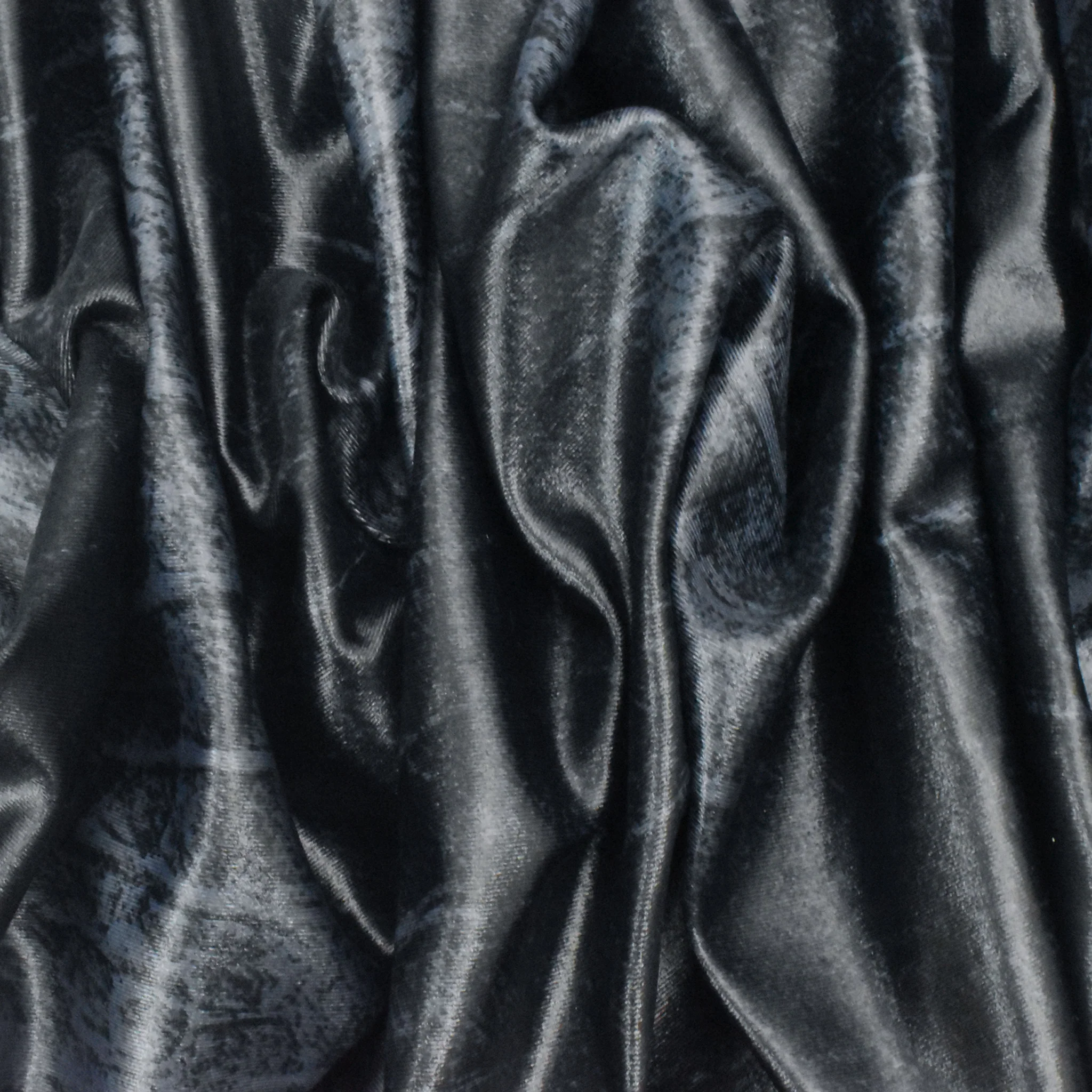 Blue-Black Famous Maker Snakeskin Printed Stretch Tricot Swimwear Fabric