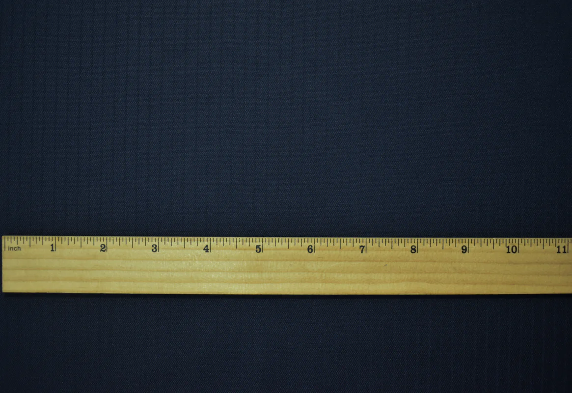 Blue-Black Wool Poly Slub Twill Woven Shirting Fabric - Image 5