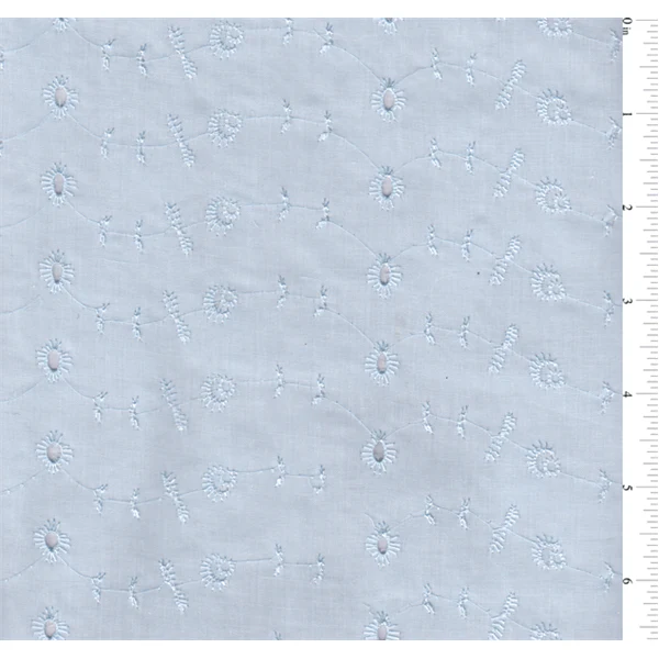 Blue Eyelet Fabric - Reorderable