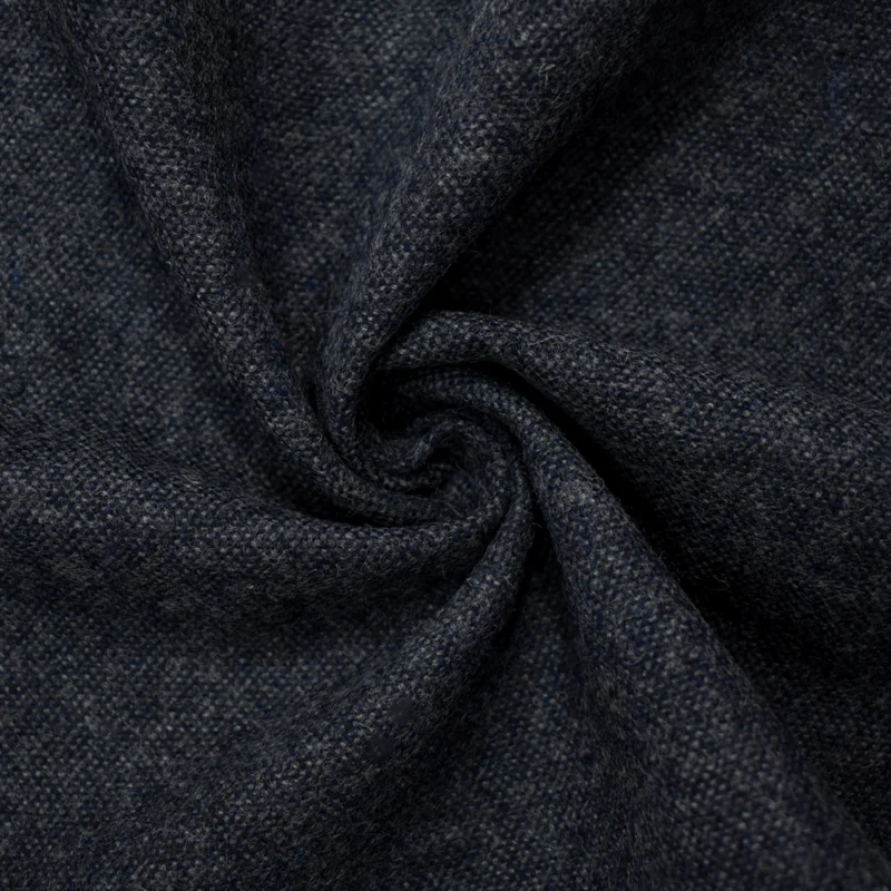 Blue-Gray Wool Rayon Texture Woven Jacketing Fabric