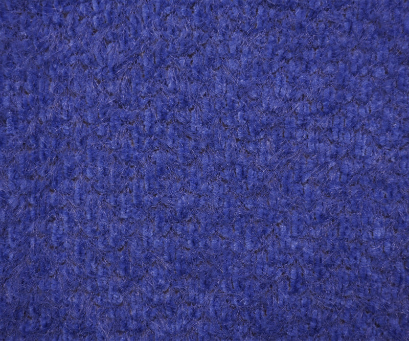 Blue Poly Solid Chenille Sweater Knit Fabric - Image 4