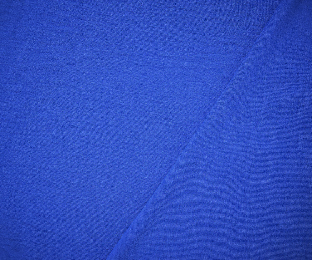 Blue Polyester Air Flow CEY Crepe Solid Woven Fabric - Image 2