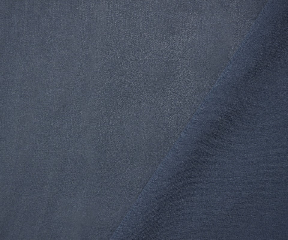 Blue Silk Solid Chiffon Woven Fabric - Image 2