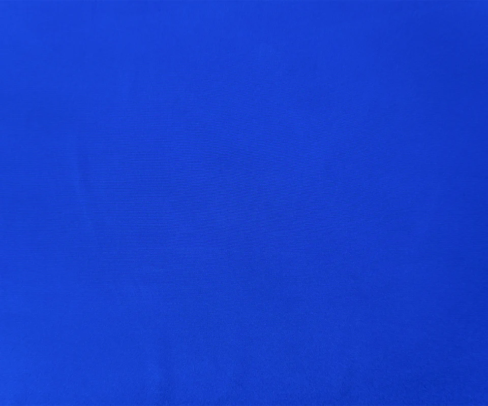 Blue Silk Solid Crepe De Chine Woven Fabric - Image 4