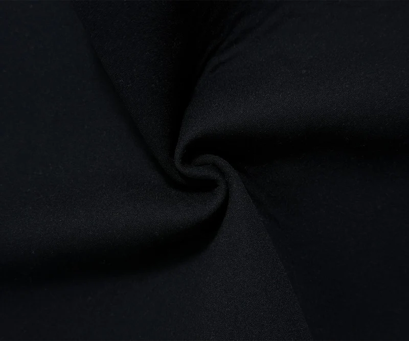 Blue Wool Blend Solid Bonded Triple Layer Woven Coating Fabric - Image 3