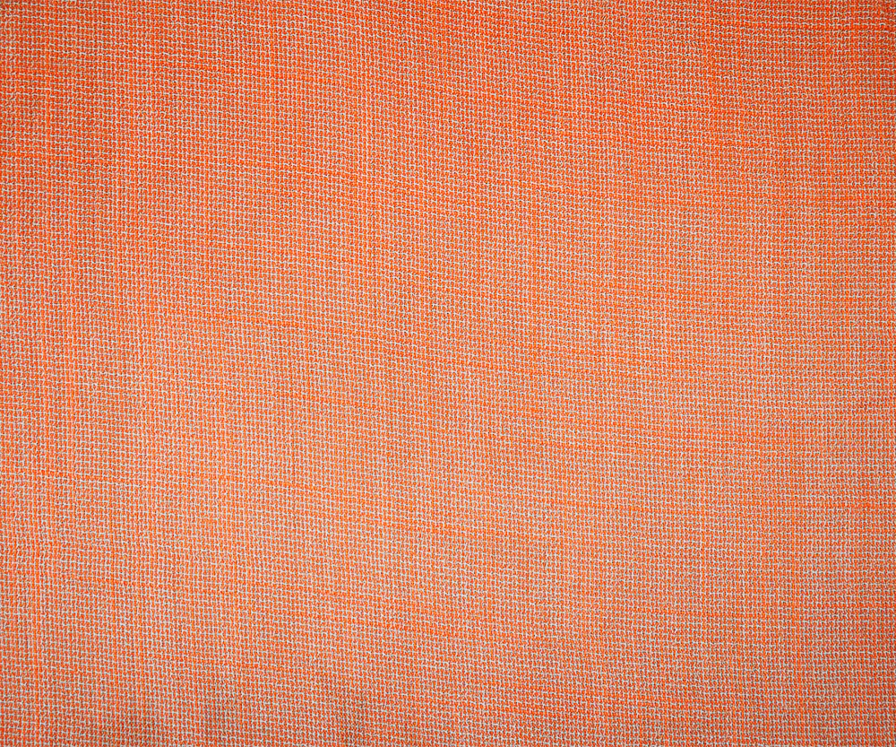 Bright Orange-White Cotton Poly Cross Hatch Gauze Woven Fabric - Image 3