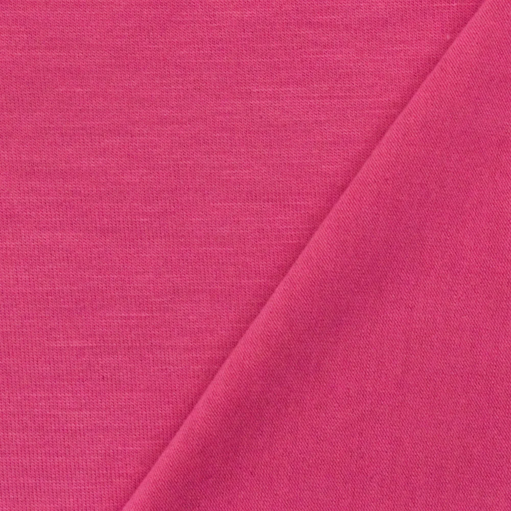 Bright Pink Solid Stretch Spandex Rayon Modal Jersey Knit Fabric - Image 3