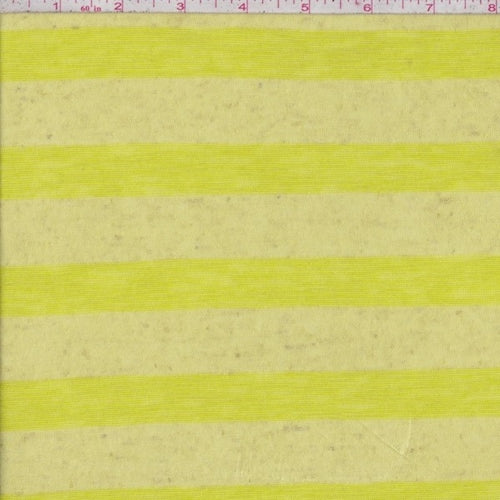 Bright Yellow Stripe Jersey Knit Fabric