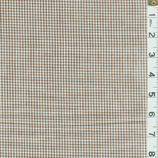 Brown 1/16 Inch Gingham Fabric - Reorderable