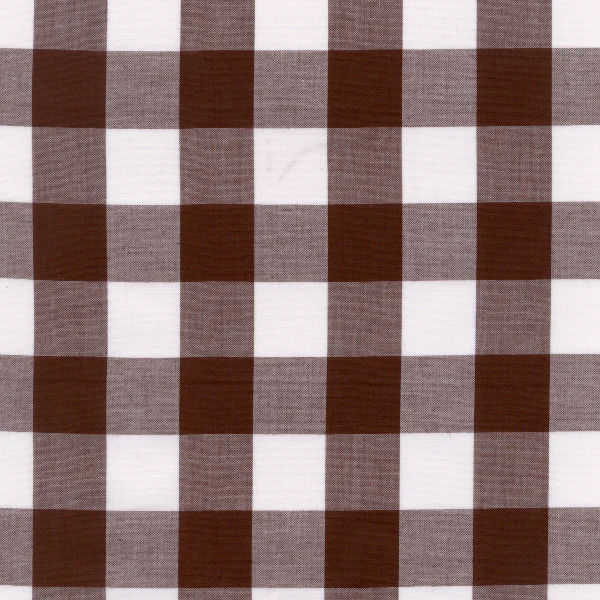 Brown 1 Inch Gingham Fabric - Reorderable