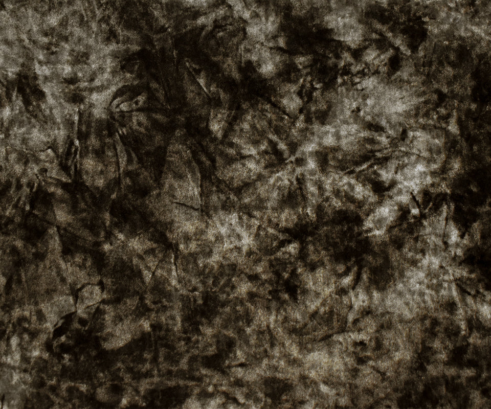Brown-Beige Poly Blend Famous Designer Tie Dye Velvet Knit Fabric - Image 4