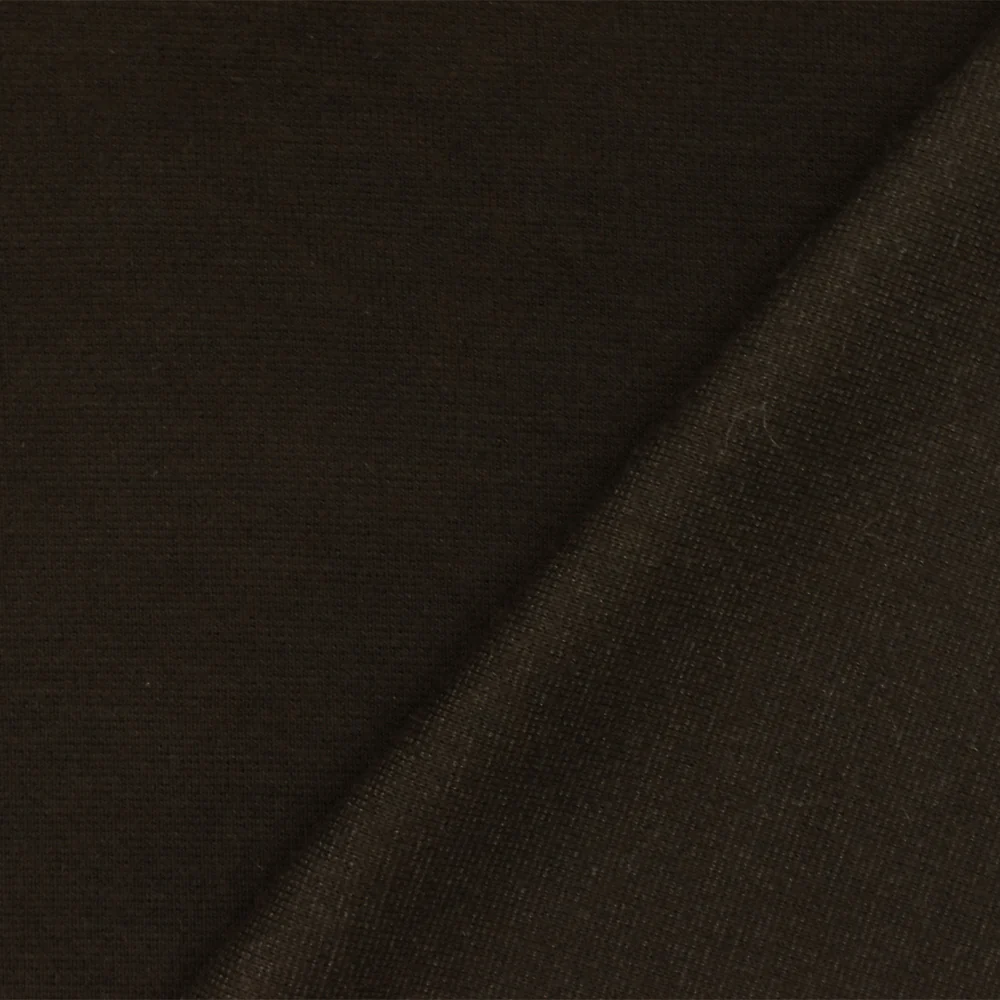 Brown Famous Designer Rayon Blend Stretch Modern Interlock Knit Fabric - Image 2