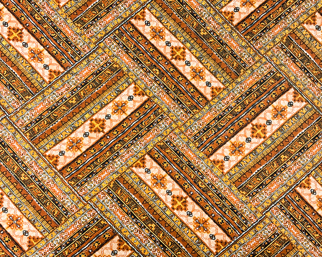 Brown-Multi Poly Stretch Spandex Aztec Print DB Jersey Knit Fabric - Image 3