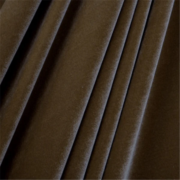 Brown Stretch Velvet Bolt Fabric