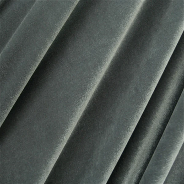 Charcoal Stretch Velvet Bolt Fabric
