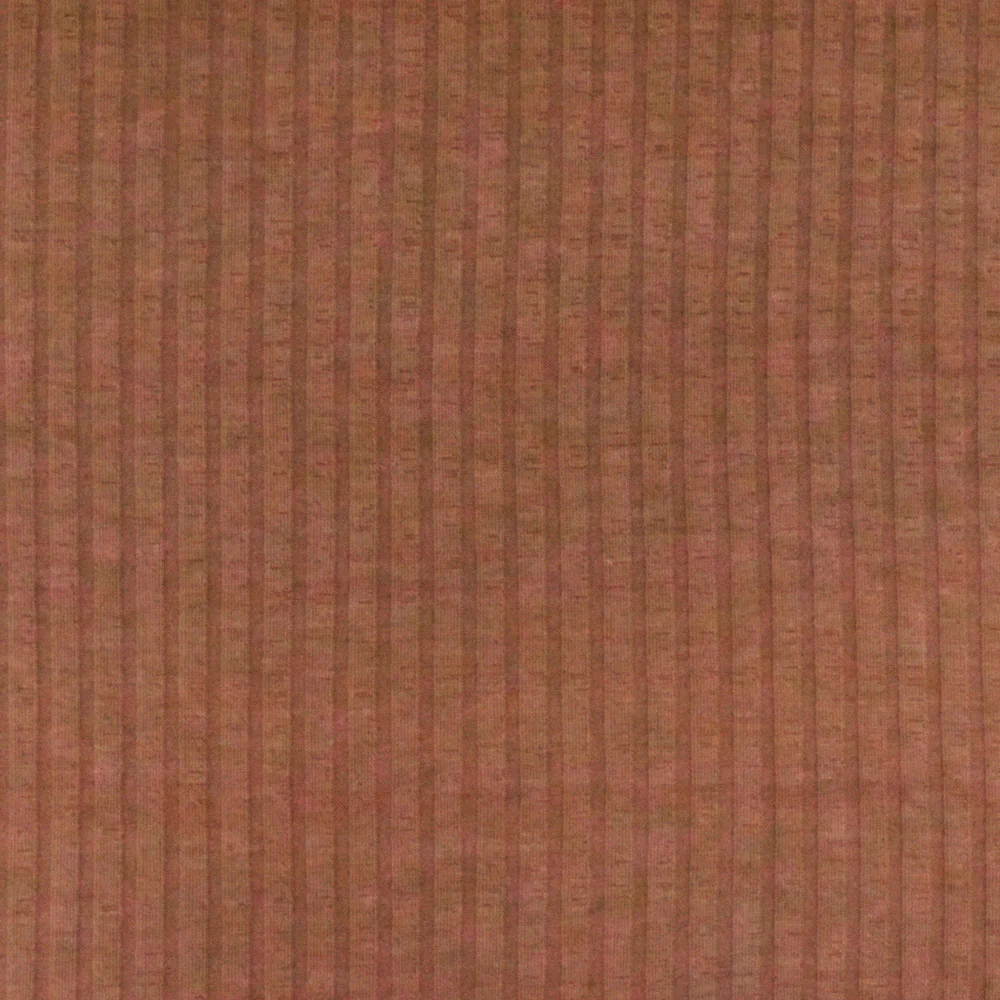 Clay Brown 4X7 Stretch Polyester Rib Knit Fabric