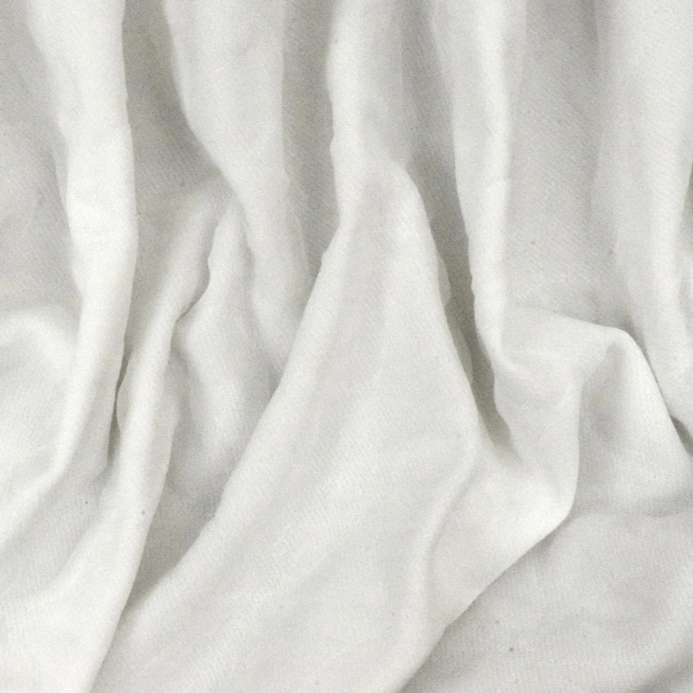 Cloudy White Circle Embroidered Poly Double Woven Fabrics - Image 2