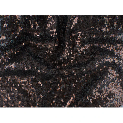 Copper Brown Sequin Mesh Fabric - Image 3