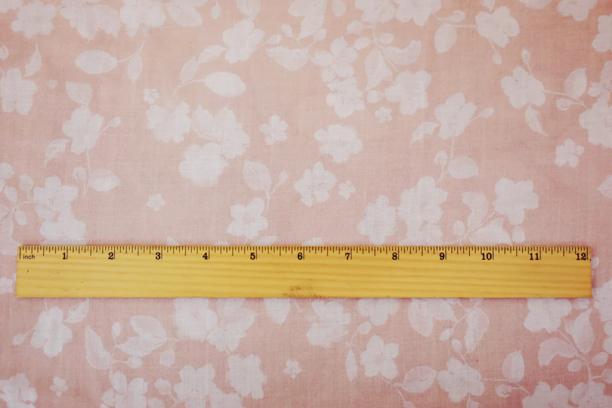 Coral Pink-White Famous Maker Cotton Floral Printed Lawn Woven Fabric - Image 2