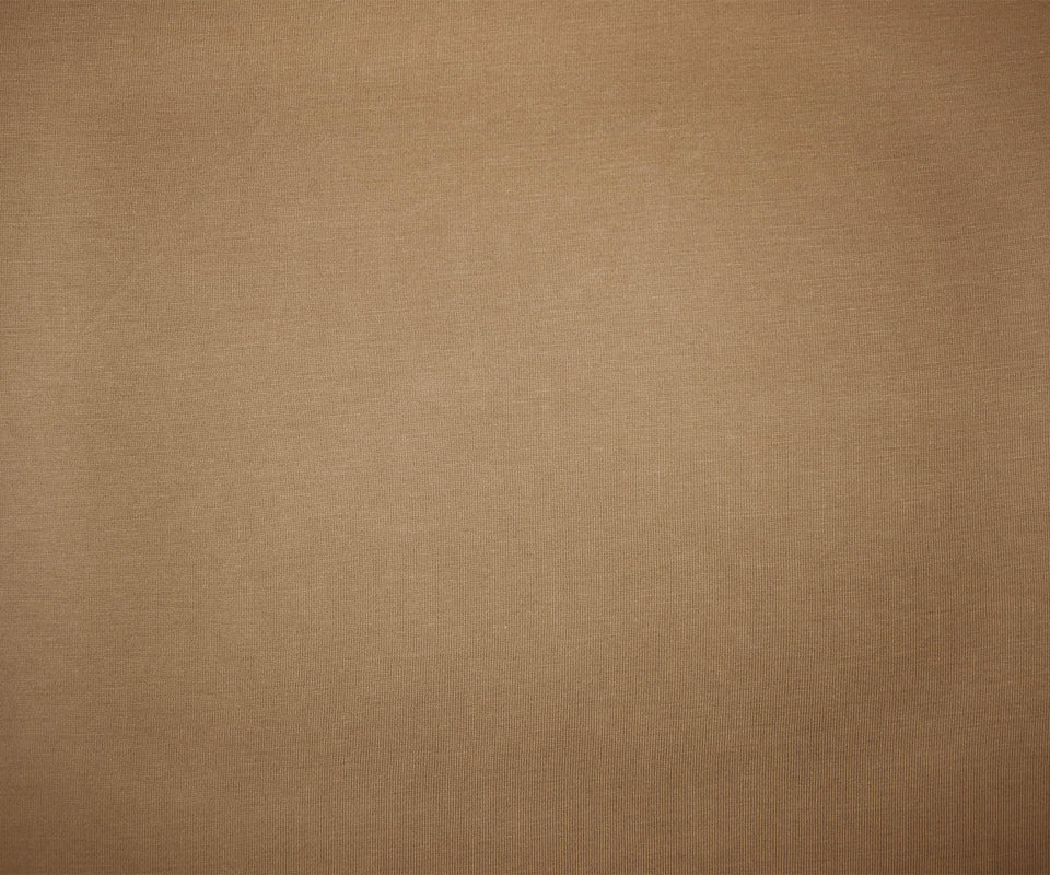 Cream Brown Rayon Poly Stretch Spandex Solid Jersey Knit Fabric - Image 3