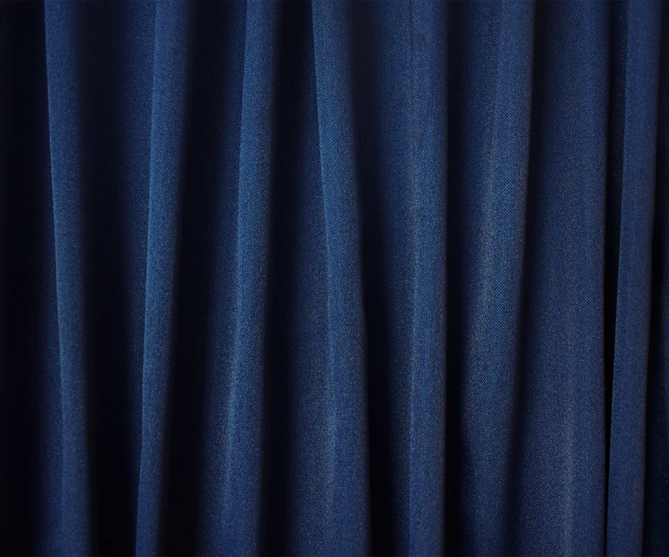 Dark Blue Poly Spandex Stretch Solid Stretch Lamour Woven Fabric - Image 3