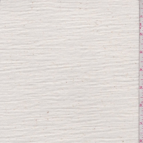 Dark Cream Slubbed Sweater Knit Fabric