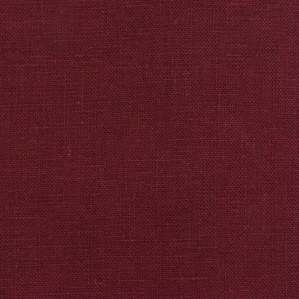 Dark Maroon Solid Cross-Hatch Linen Woven Shirting Fabric - Image 3