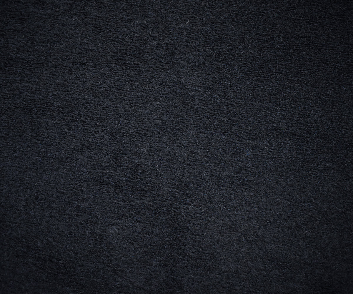 Deep Navy-White Wool Cotton Texture Brushed Back Knit Fabric - Image 4
