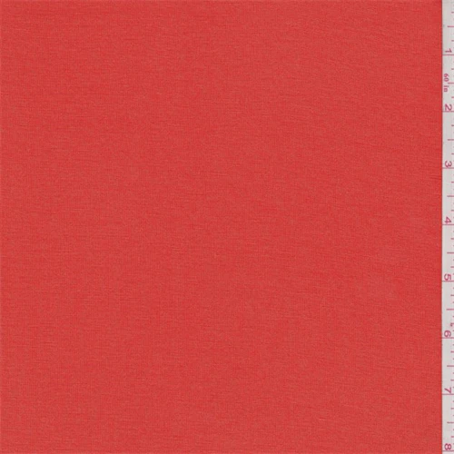 Deep Orange Rayon Jersey Knit Fabric