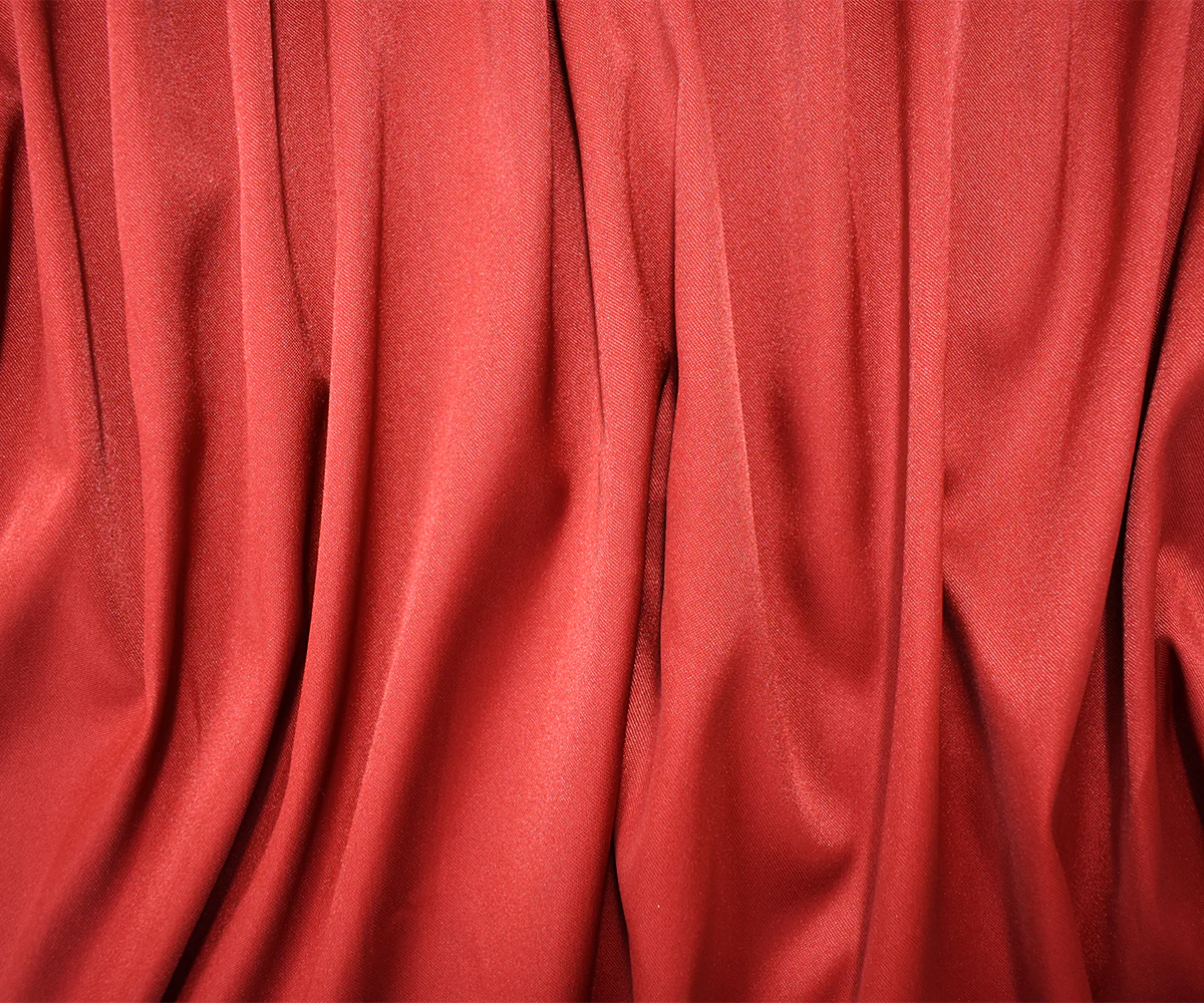 Deep Red Poly Stretch Spandex Lamour Solid Satin Woven Fabric - Image 3