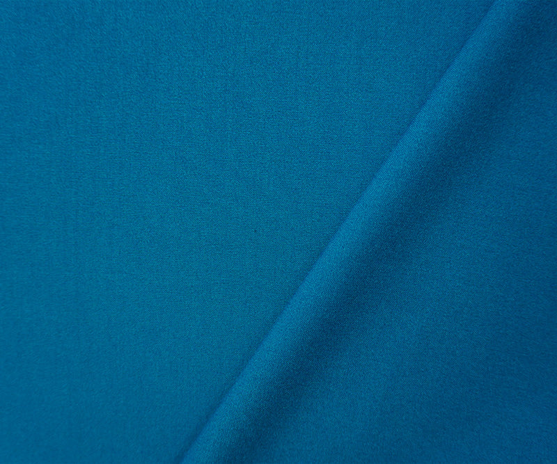 Deep Teal Poly Rayon Spandex Stretch Solid Woven Suiting Fabric - Image 2
