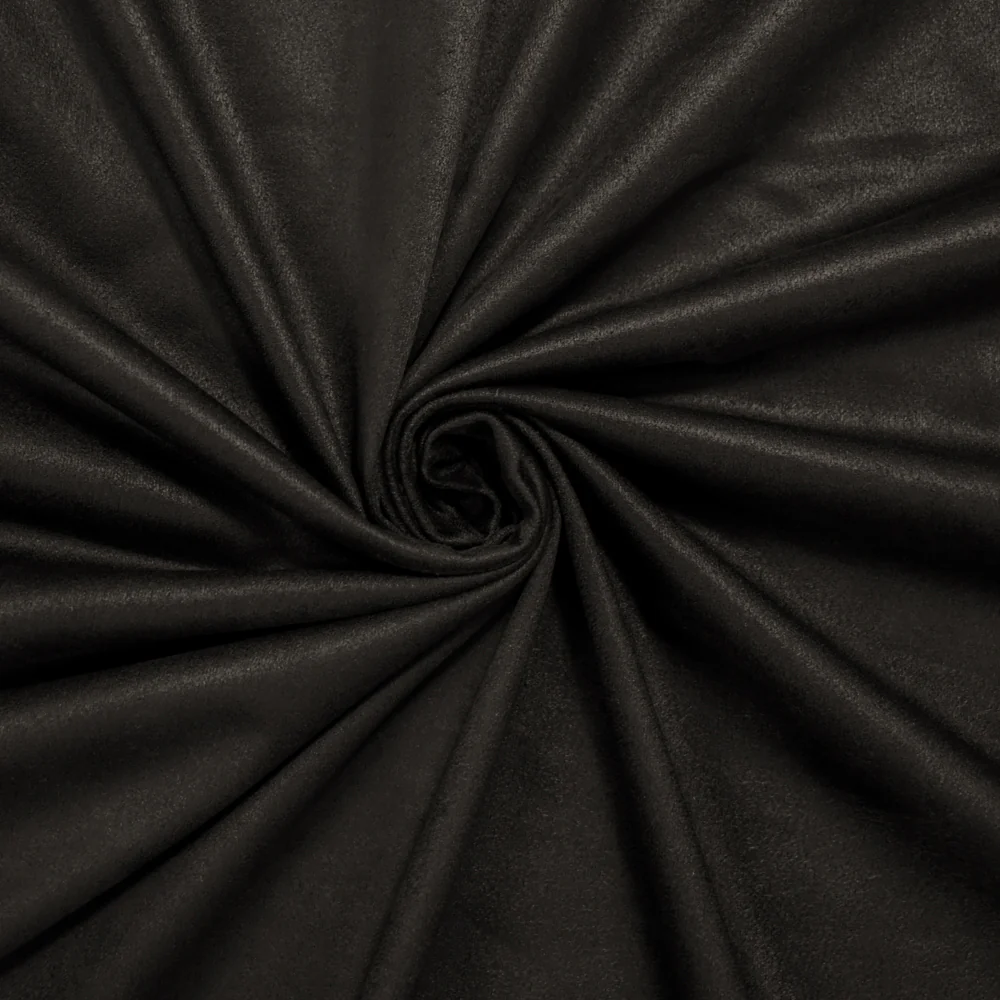 Deepest Gray Stretch Spandex Solid Microsuede Knit Fabric