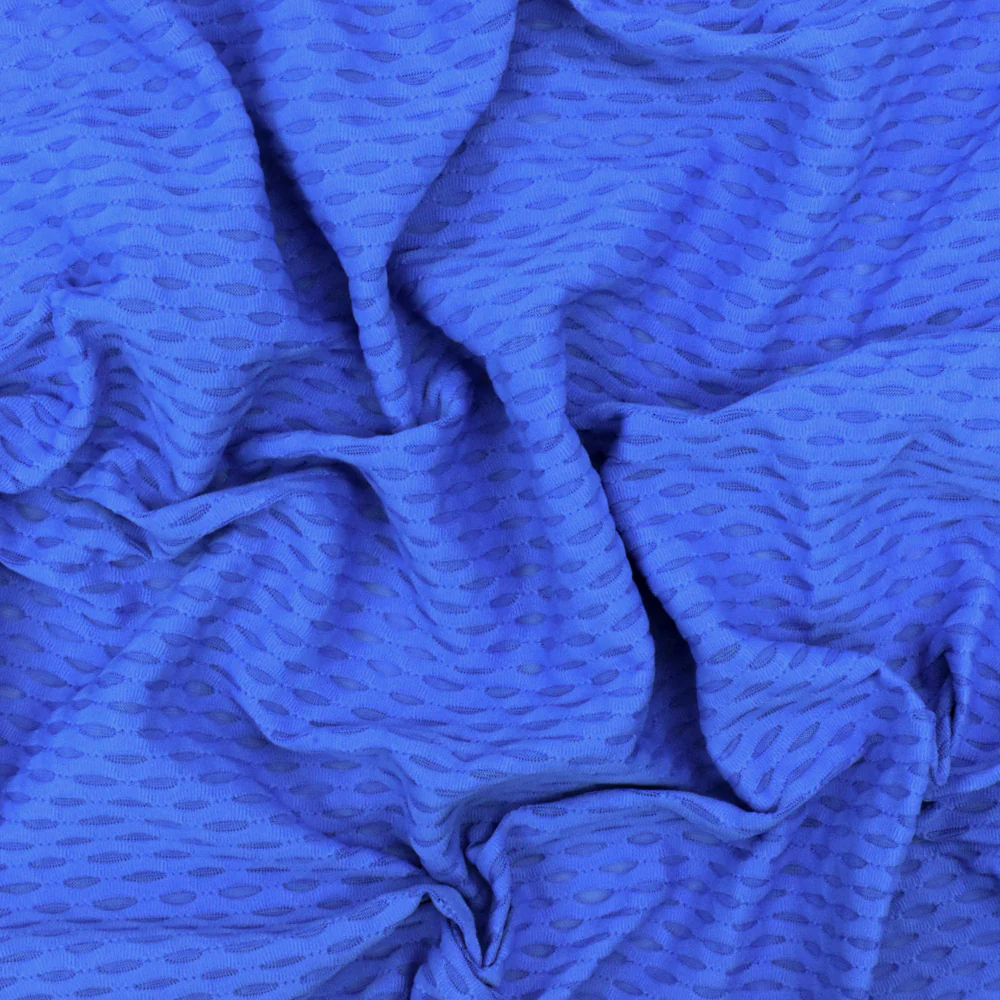 Digital Blue Famous Maker Stretch 3D Mesh Yoga Activewear Fabric - Image 3
