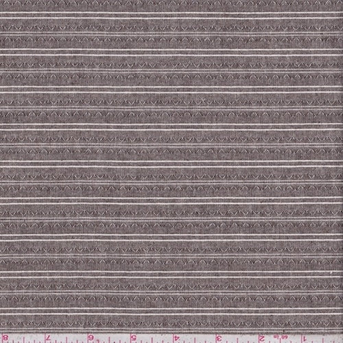 Espresso Brown Pinstripe Oxford Shirting Fabric
