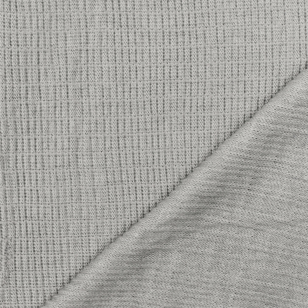 Faded Gray Crinkle Stretch Jersey Knit Fabric - Image 2
