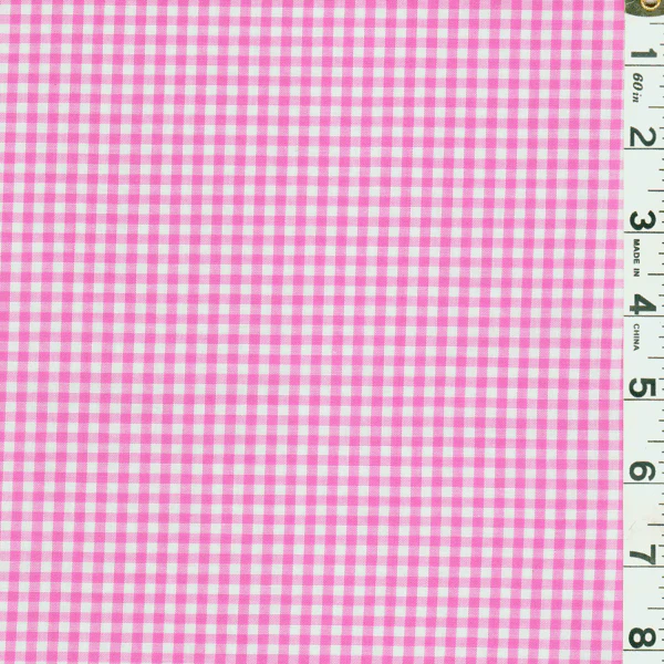 Fuschia 1/8 Inch Gingham Fabric - Reorderable