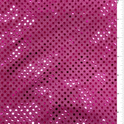 Fuschia Sequin Knit Fabric - Reorderable