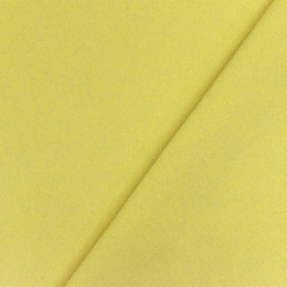 Glow Yellow Solid Stretch Cotton Blend Broadcloth Woven Fabric - Image 3