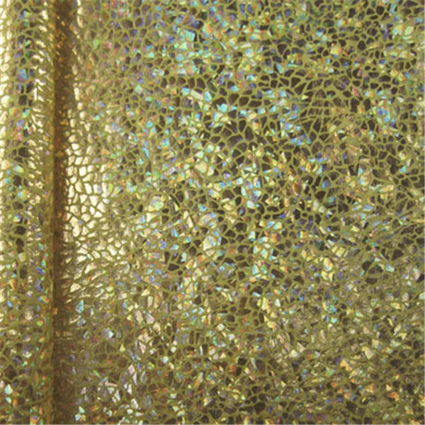Gold/Gold Hologram Spandex Bolt Fabric