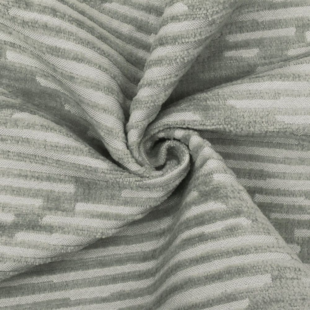 Gray Abstract Pattern Poly Acrylic Chenille Jacquard Decorating Fabric - Image 3