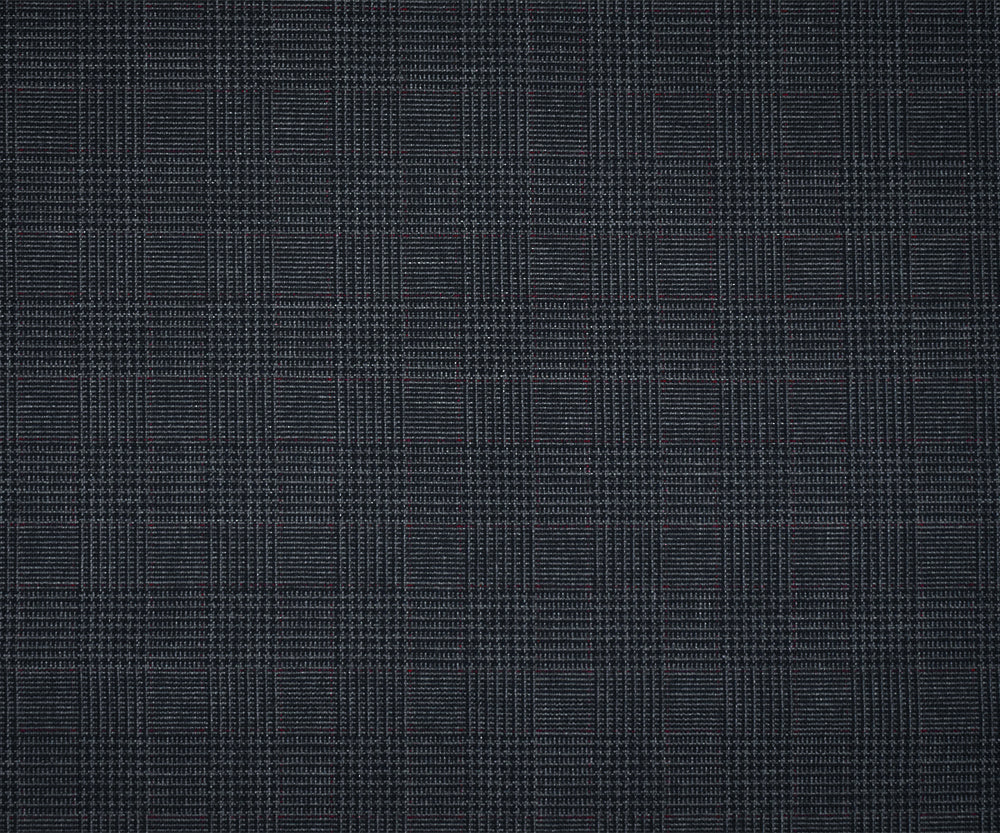 Gray-Black-Deep Burgundy Polyester Wool Glen Plaid Shirting Woven Fabric - Image 4
