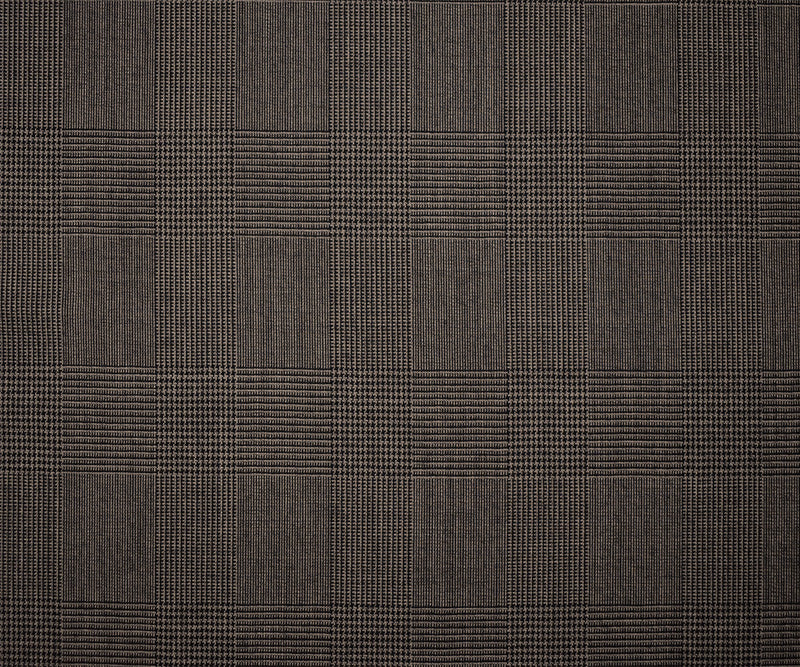 Gray-Black Wool Poly Glen Plaid Woven Suiting Fabric - Image 4