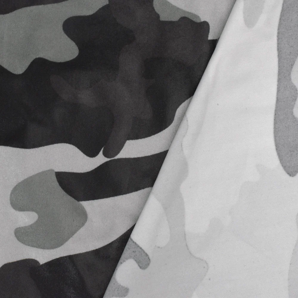 Gray-Multi Famous Maker Camouflage Printed Stretch Tricot Swimwear Fabric - Image 4