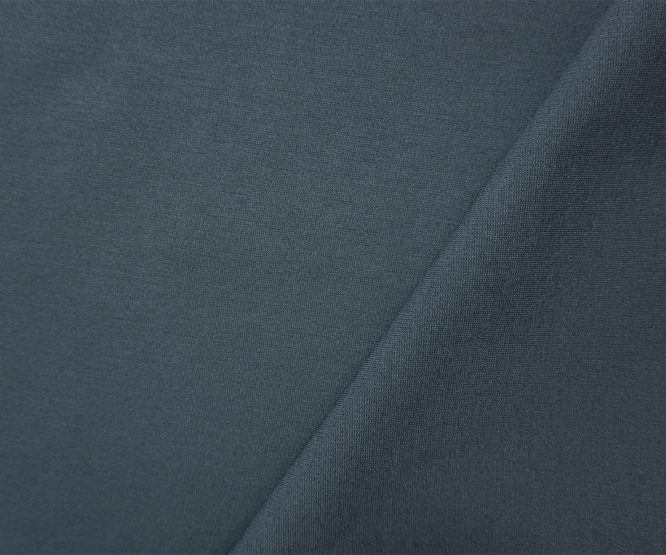 Gray Nylon Blend Stretch Solid Ponte De Roma Double Knit Fabric - Image 2