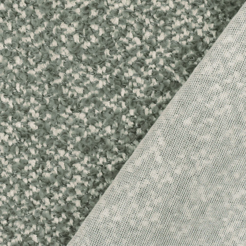 Gray-Off White Texture Wool Blend Chenille Home Decorating Fabric - Image 3