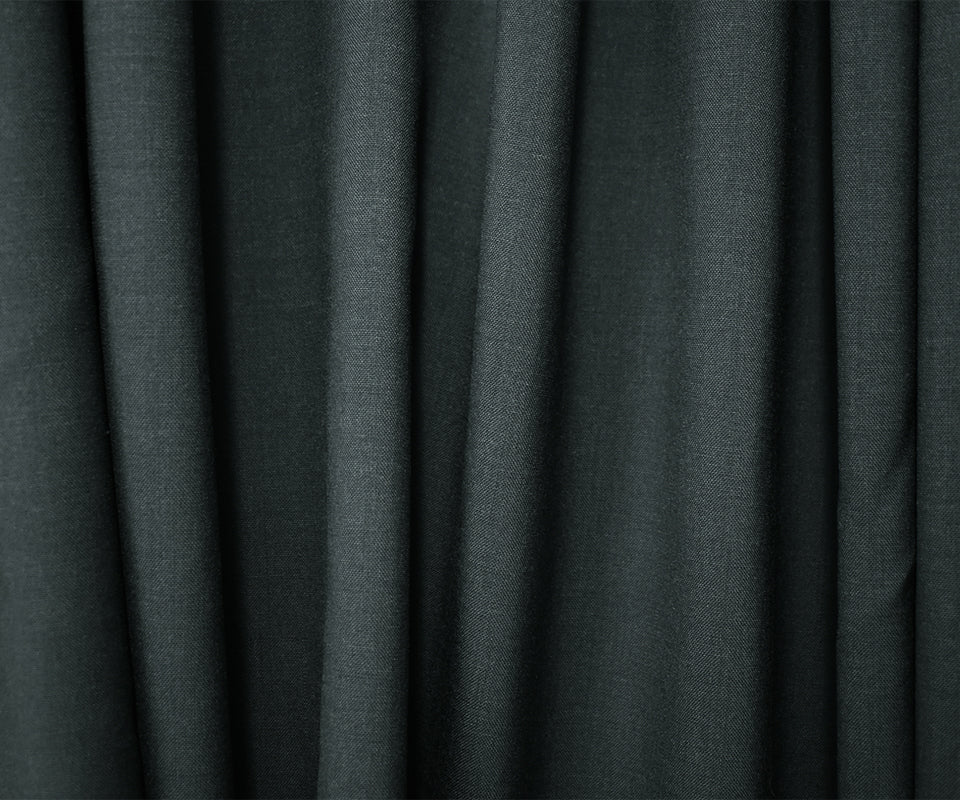 Gray Poly Wool Solid Woven Suiting Fabric - Image 3