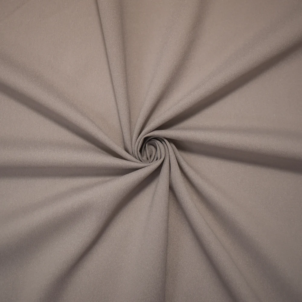 Gray Polyester Semi-Sheer Crepe Woven Georgette Fabric