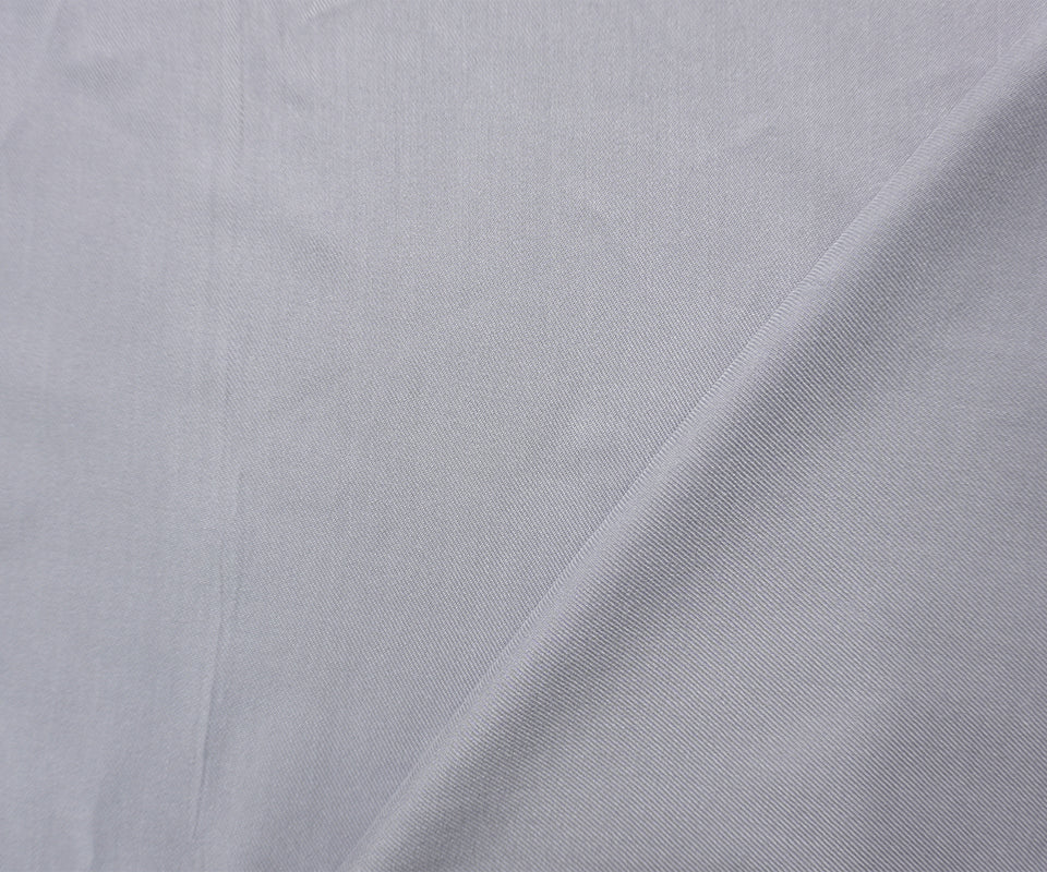 Gray Rayon Solid Twill Woven Fabric - Image 2