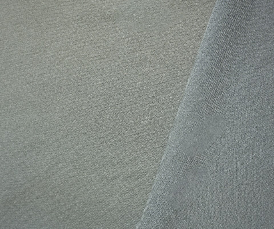Gray Silk Spandex Solid Chiffon Woven Fabric - Image 2